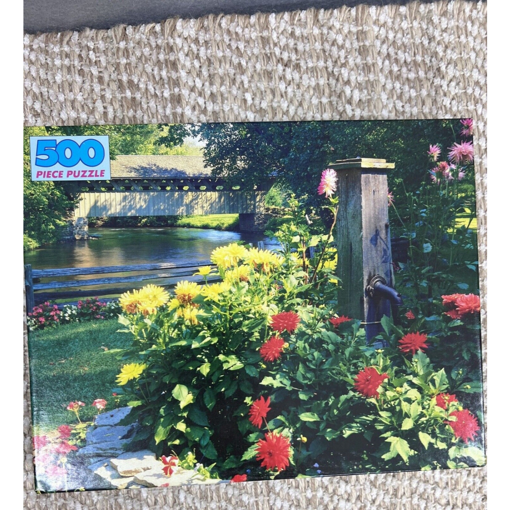 Vintage Golden Guild Jigsaw Puzzle Old Oaken Pump 500 Pieces Spring Green